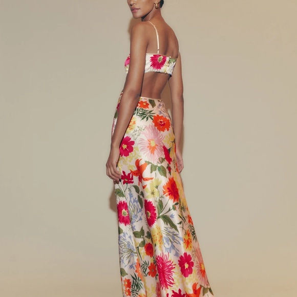 Reformation Poppies Silk Dress Fabrizia - Size 4 - Picture 2 of 9